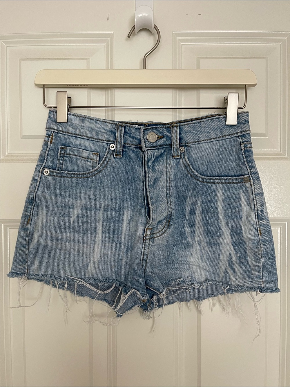 bp Light Blue Distressed Denim Cutoff Shorts